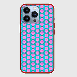 Чехол iPhone 13 Pro Паттерн розы с ленточкой