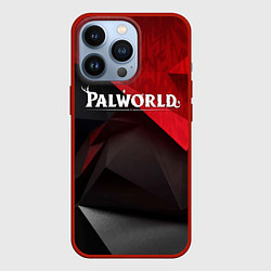 Чехол для iPhone 13 Pro Palworld red black abstract, цвет: 3D-красный