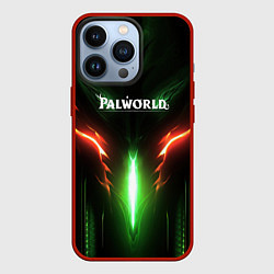 Чехол для iPhone 13 Pro Palworld зеленый неоновый свет, цвет: 3D-красный