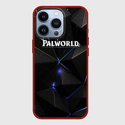 Чехол для iPhone 13 Pro Palworld лого на черном стильном фоне, цвет: 3D-красный