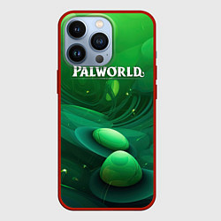 Чехол для iPhone 13 Pro Palworld зеленый мир, цвет: 3D-красный