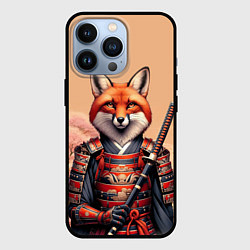 Чехол для iPhone 13 Pro Лис самурай, цвет: 3D-черный
