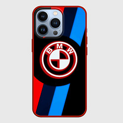 Чехол для iPhone 13 Pro BMW sport geometry line, цвет: 3D-красный