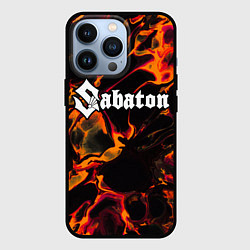 Чехол для iPhone 13 Pro Sabaton red lava, цвет: 3D-черный