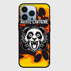 Чехол для iPhone 13 Pro Avril Lavigne рок панда и огонь, цвет: 3D-черный