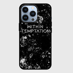Чехол для iPhone 13 Pro Within Temptation black ice, цвет: 3D-черный