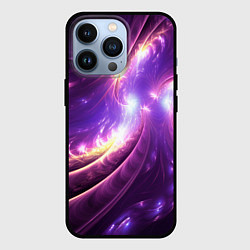 Чехол для iPhone 13 Pro Фиолетовый фрактал, цвет: 3D-черный