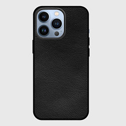 Чехол для iPhone 13 Pro Чёрная мятая кожа, цвет: 3D-черный