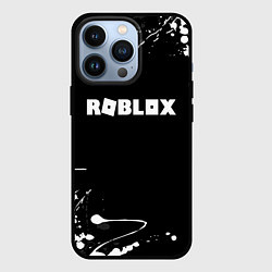 Чехол для iPhone 13 Pro Roblox текстура краски белые, цвет: 3D-черный