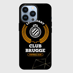 Чехол для iPhone 13 Pro Лого Club Brugge и надпись legendary football club, цвет: 3D-черный