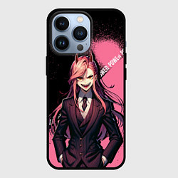Чехол для iPhone 13 Pro Человек бензопила - Пауэр, цвет: 3D-черный