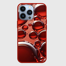 Чехол для iPhone 13 Pro Крупные красные капли, цвет: 3D-красный