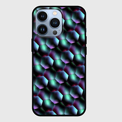 Чехол для iPhone 13 Pro Красно-черно-зеленые кубики, цвет: 3D-черный