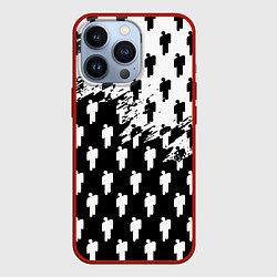 Чехол для iPhone 13 Pro Billie Eilish pattern black, цвет: 3D-красный