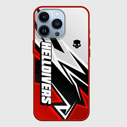 Чехол для iPhone 13 Pro Helldivers 2: White x Red, цвет: 3D-красный