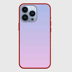 Чехол для iPhone 13 Pro Градиент лавандовый, цвет: 3D-красный