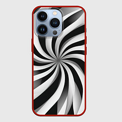 Чехол для iPhone 13 Pro Оптическое путешествие, цвет: 3D-красный