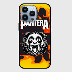 Чехол для iPhone 13 Pro Pantera рок панда и огонь, цвет: 3D-черный