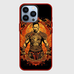 Чехол для iPhone 13 Pro Муай-Тай боец ретро стиль, цвет: 3D-красный