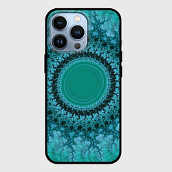 Чехол для iPhone 13 Pro Круговой фрактал, цвет: 3D-черный