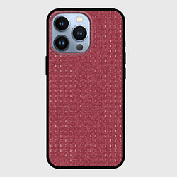 Чехол для iPhone 13 Pro Светлый бордовый паттерн мелкие полосочки, цвет: 3D-черный