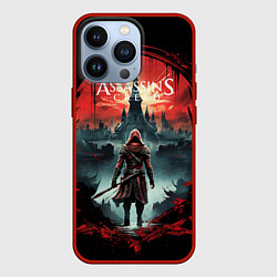 Чехол для iPhone 13 Pro Assassins creed город на горизонте, цвет: 3D-красный