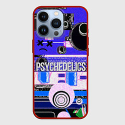 Чехол для iPhone 13 Pro Psychedelics, цвет: 3D-красный