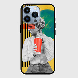 Чехол для iPhone 13 Pro Абстракция ретро стиль, цвет: 3D-черный