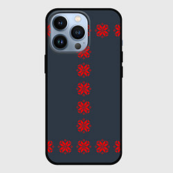 Чехол для iPhone 13 Pro Этно - темный, цвет: 3D-черный