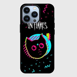 Чехол для iPhone 13 Pro In Flames - rock star cat, цвет: 3D-черный