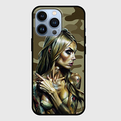 Чехол iPhone 13 Pro Красивая девушка с татуировками