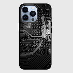 Чехол для iPhone 13 Pro Микросхема плата, цвет: 3D-черный