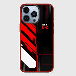 Чехол для iPhone 13 Pro Nissan GTR - Cyber, цвет: 3D-красный