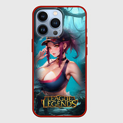 Чехол для iPhone 13 Pro League Of Legends Akali Kda, цвет: 3D-красный