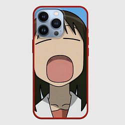 Чехол для iPhone 13 Pro Azumanga Daioh Аюму Касуга зевает, цвет: 3D-красный