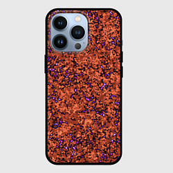 Чехол для iPhone 13 Pro Яркий красно-коричневый со фиолетовым свечением, цвет: 3D-черный