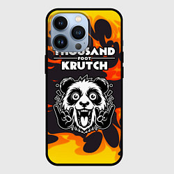 Чехол для iPhone 13 Pro Thousand Foot Krutch рок панда и огонь, цвет: 3D-черный