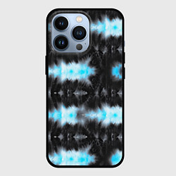 Чехол для iPhone 13 Pro Сине чёрный тайдай, цвет: 3D-черный