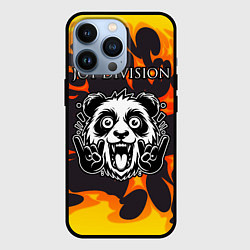 Чехол для iPhone 13 Pro Joy Division рок панда и огонь, цвет: 3D-черный