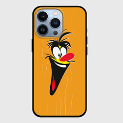 Чехол для iPhone 13 Pro Смеющееся мультяшное лицо, цвет: 3D-черный