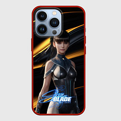 Чехол для iPhone 13 Pro Stellar Blade Eve желто-черный фон, цвет: 3D-красный