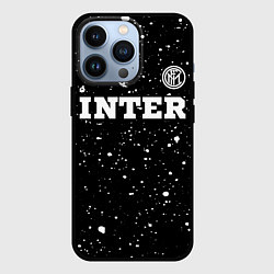 Чехол iPhone 13 Pro Inter sport на темном фоне посередине