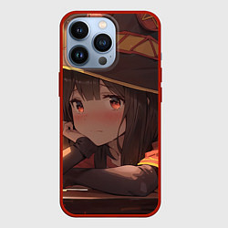 Чехол для iPhone 13 Pro Konosuba Мэгумин cute, цвет: 3D-красный