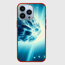 Чехол для iPhone 13 Pro Неоновая комета - нейросеть, цвет: 3D-красный