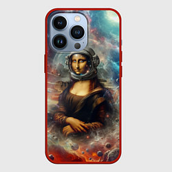 Чехол для iPhone 13 Pro Мона Лиза в открытом космосе - нейросеть, цвет: 3D-красный