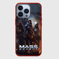 Чехол для iPhone 13 Pro Mass Effect space game, цвет: 3D-красный
