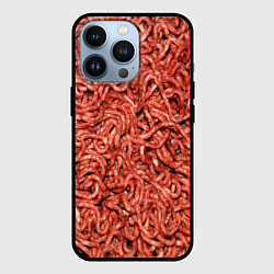 Чехол для iPhone 13 Pro Мясной фарш текстура, цвет: 3D-черный