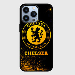 Чехол для iPhone 13 Pro Chelsea - gold gradient, цвет: 3D-черный