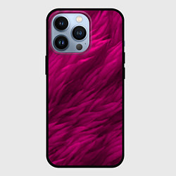 Чехол для iPhone 13 Pro Мех в цвете маджента, цвет: 3D-черный