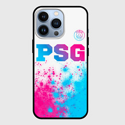 Чехол iPhone 13 Pro PSG neon gradient style посередине